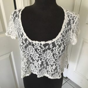 American Rag Tops - American Rag Lace Boho Style crop top American Rag Tops - American Rag Lace Boho Style crop top